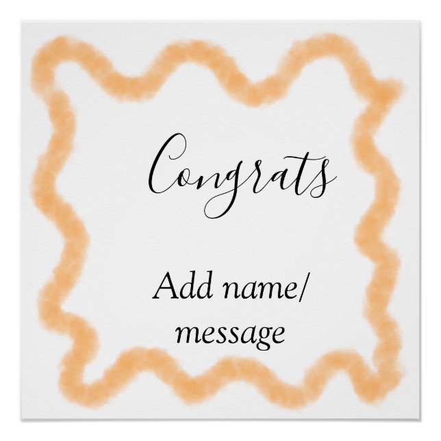 Gratuliere orange Spirale spanische Grenze Boho Re Poster (Vorderseite)