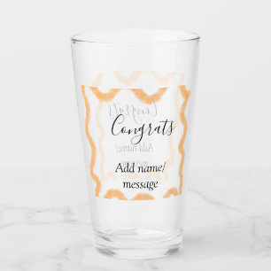 Gratuliere orange Spirale spanischer Rand Boho Ret Glas