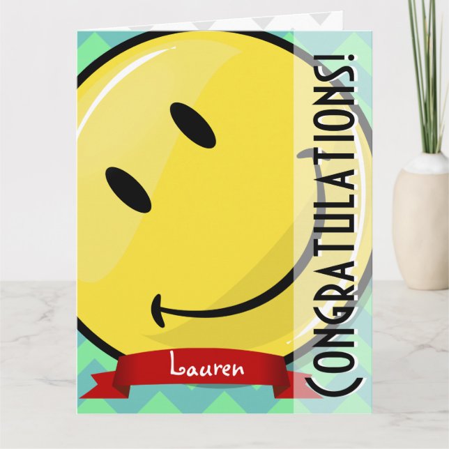 Gratulieren Gratulation Große Grußkarte Karte (Vorderseite)