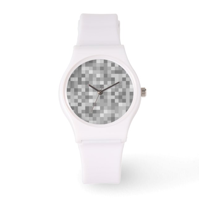 grau Abstrakt Armbanduhr (Vorderseite)
