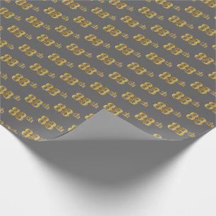 Grau, (Achtzig-Achtes) Ereignis des Imitat-Gold88. Geschenkpapier