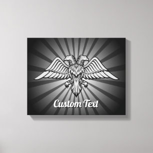 Grau Adler mit zwei Kopf Canvas Print Leinwanddruck