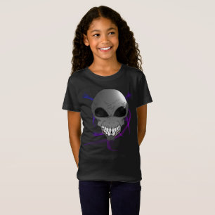 Grau Alien Girls' Fine Jersey T - Shirt