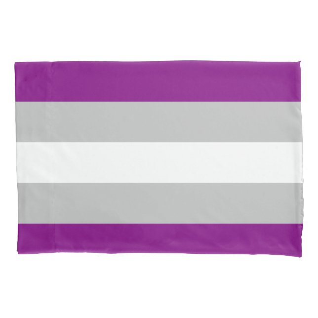 Grau-asexualer Flaggen-Kissenbezug Kissenbezug (Vorderseite)