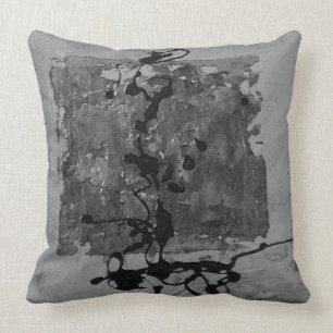 Grau auf inspiriertem Kissen des grauen Zen