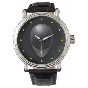 Grau auf schwarz armbanduhr