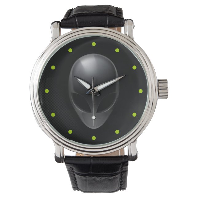 Grau auf schwarz armbanduhr (Vorderseite)