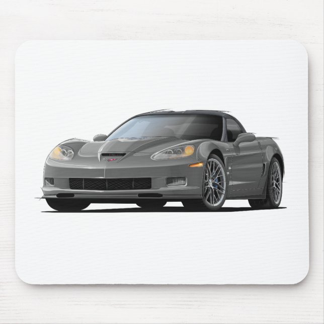 Grau-Auto Korvette ZR1 Mousepad (Vorne)