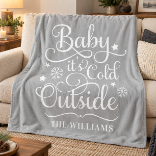 Grau Baby, es ist kalt draußen Familienname Fleecedecke