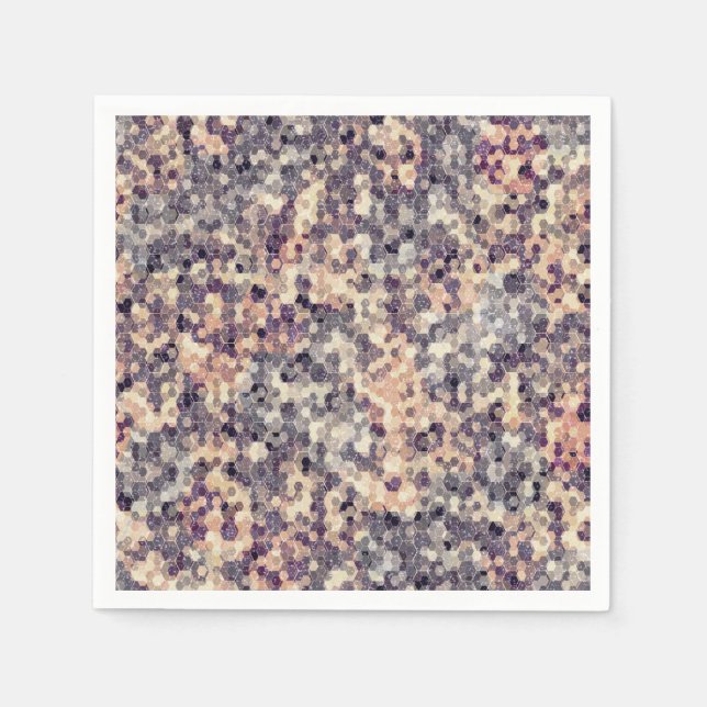 grau, beige geometrisch serviette (Vorderseite)