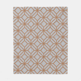 Grau Beige Square Retro Geometric Modern Pattern Fleecedecke