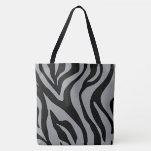 Grau/Beige Tiger Print Two- Tone Fashion Tasche