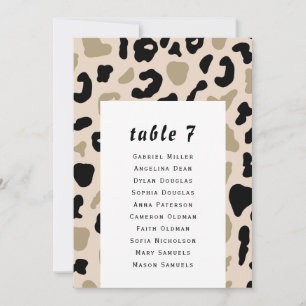 Grau-beiges Muster. Moderner Sitzplan für Gäste. Einladung