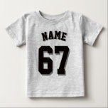 Grau & Black Baby | Sports Jersey Baby T-shirt<br><div class="desc">Grau & Black Baby | Sports Jersey Design - Baby Jersey T - Shirt</div>