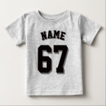 Grau & Black Baby | Sports Jersey Baby T-shirt<br><div class="desc">Grau & Black Baby | Sports Jersey Design - Baby Jersey T - Shirt</div>