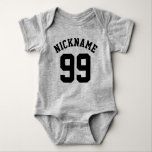 Grau & Black Baby | Sports Jersey Design Baby Strampler<br><div class="desc">Grau & Black Baby | Sports Jersey Design - Baby Football Bodysuit</div>