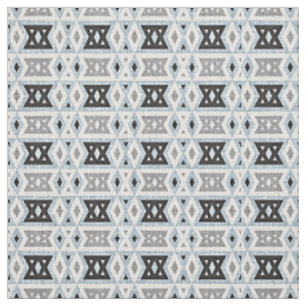 Grau-Blau-schwarz-eklektisches Ethnic-Look Stoff