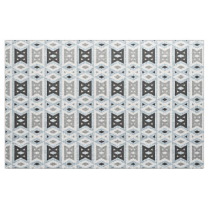 Grau-Blau-schwarz-eklektisches Ethnic-Look Stoff