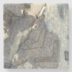 grau-blauer Hintergrund Wasserfarbe 2 Steinuntersetzer