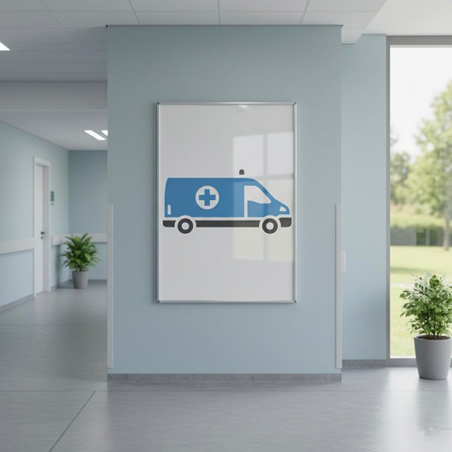 Grau Blue Ambulance Poster (Von Creator hochgeladen)