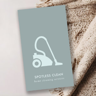 GRAU BLUE EINFACHER VACUUM CLEANER CLEANER SERVICE VISITENKARTE