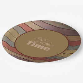 Grau Blue Green Gold Pappteller