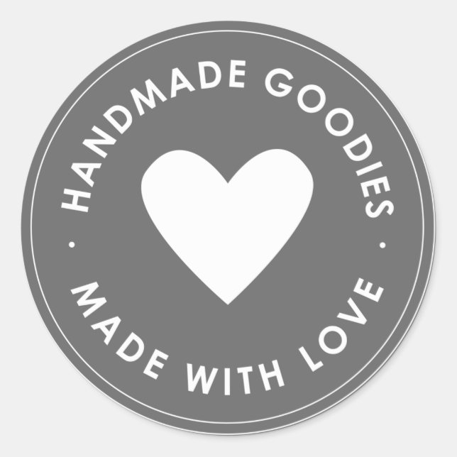 Grau Blue Handmade Goodies Sticker (Vorderseite)