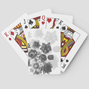 Grau Blume Bouquet Custom Playing Cards Spielkarten