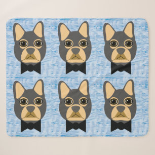Grau/Brauner Französische Bulldogge, Wasserfarben Sherpadecke