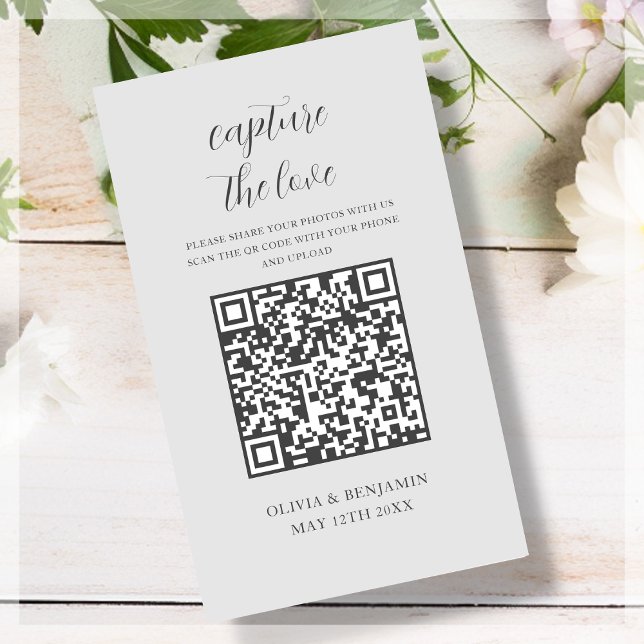 Grau | Capture the Liebe QR Code Begleitkarte (Von Creator hochgeladen)