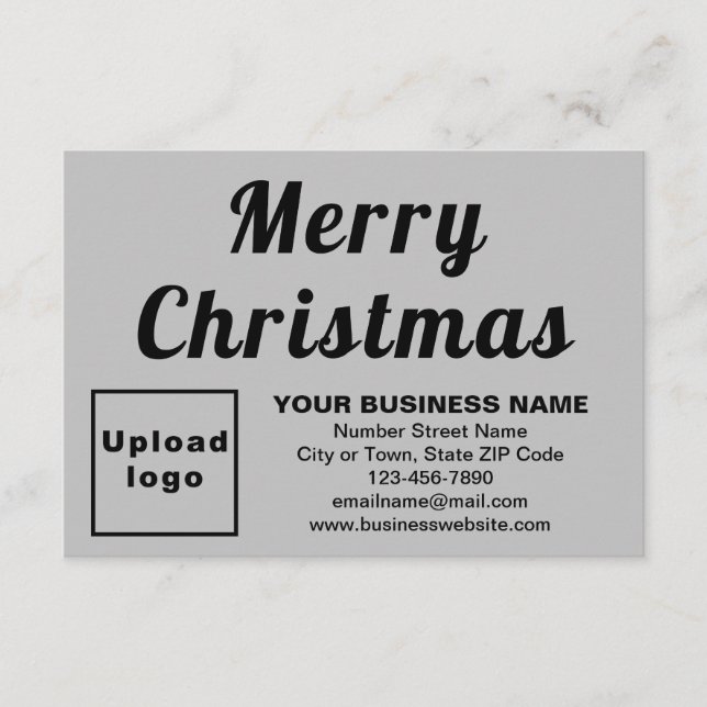 Grau | Christmas | Business | Kleine Flachkarte (Vorderseite)