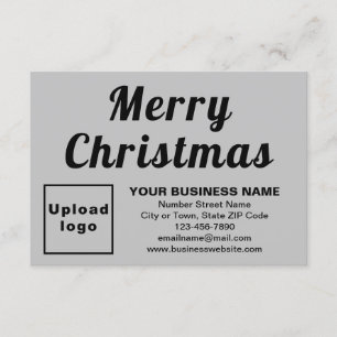 Grau Christmas Business Small Flat Gruß Karte