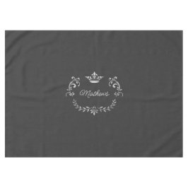 Grau Crown Wappen Personalisiert Tischdecke