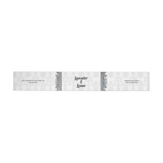 Grau Damask Silver Frame Wrap rund um Seife Bar