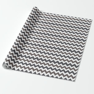 Grau Dark Liver Zickzack Zigzap Muster Geschenkpapier