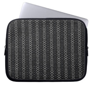 Grau des BINÄREN CODES auf irgendeiner Farbe Laptopschutzhülle