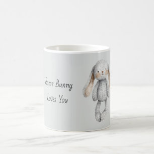 Grau Ein Hase liebt dich Kaffeetasse