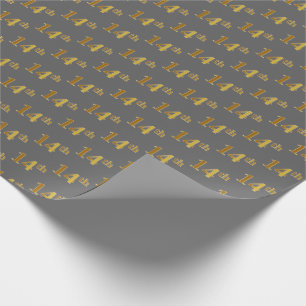 Grau, Falsches Gold 14. (Vierzehntes) Ereignis Geschenkpapier