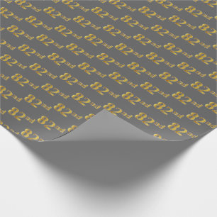 Grau, Falschgold 82. (Zweiundachtzigstes) Ereignis Geschenkpapier