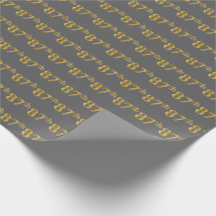 Grau, Falschgold 87. (Siebenundachtzigstes) Ereign Geschenkpapier