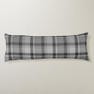 Grau Flannel Print long lumbar Kissen