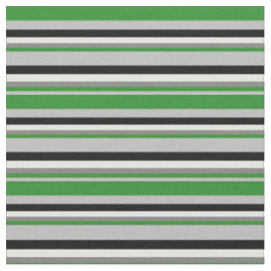 Grau, Forest Green, Grau, Weiß und Schwarz farbig Stoff