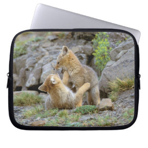 Grau-Fox-Paar (Lycalopex griseus) 2 Laptopschutzhülle