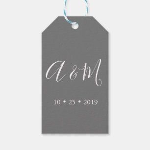 Grau-Gastgeschenk Hochzeit Geschenkanhänger