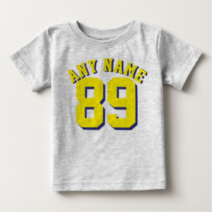 Grau & Gelb Baby   Sports Jersey Design T-shirt