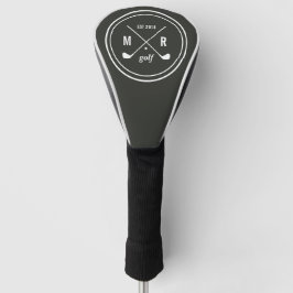 Grau | Golf CLub | personalisiertes Logo Monogramm Headcover