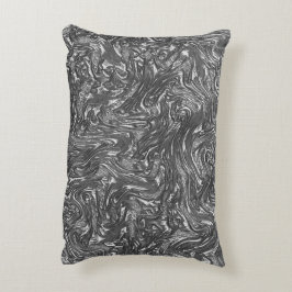Grau-Graphit gebogene grobe Textur Dekokissen