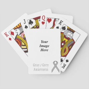 Grau / Grau Standard Ribbon von Kenneth Yoncich Spielkarten