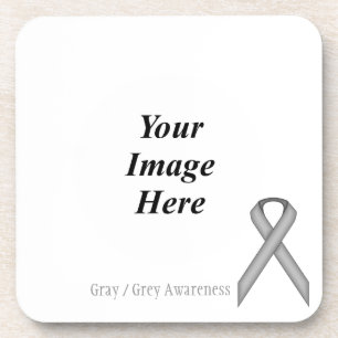 Grau / Grau Standard Ribbon von Kenneth Yoncich Untersetzer