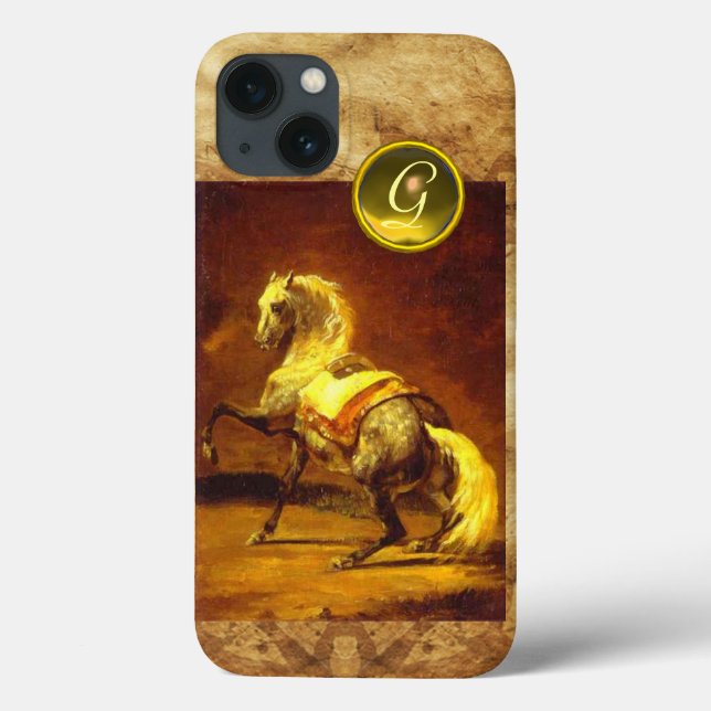 GRAU-HORSE-MONOGRAMM Case-Mate iPhone HÜLLE (Rückseite)